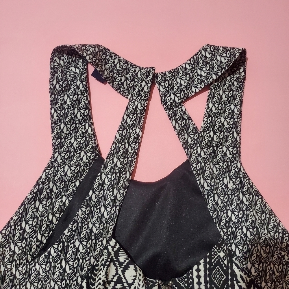 American Eagle Outfitters Black And White Print Summer Dress - Picture 9 of 12